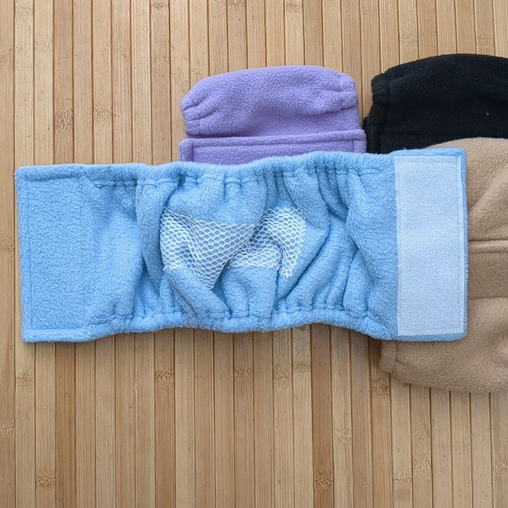 Male Dog Belly Bands Diapers, Set of 4, Super Soft Fleece, NEW, Size Large